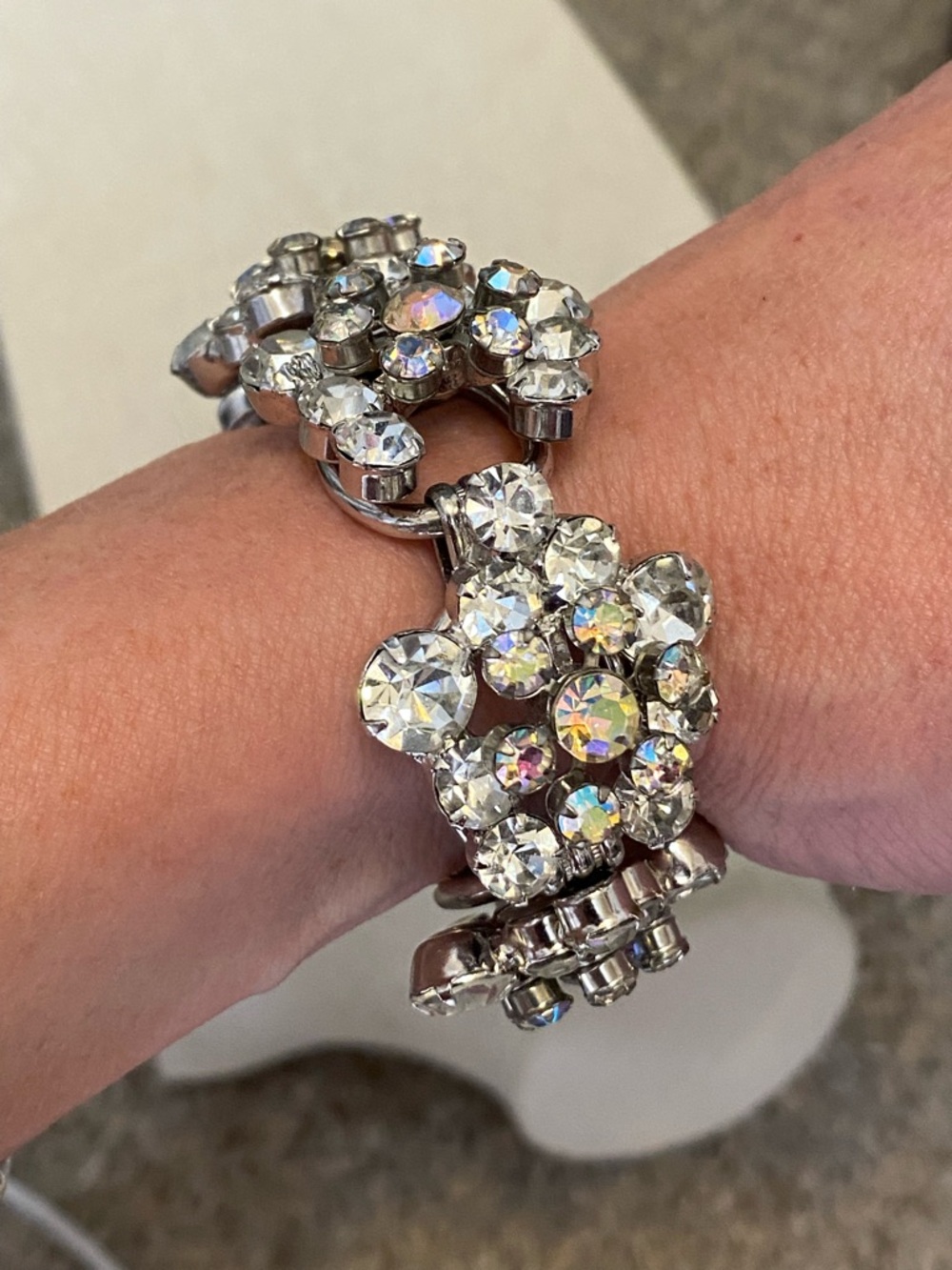 Vintage Juliana 5 Link Clear Rhinestone Bracelet 1960’s - Picture 10 of 12